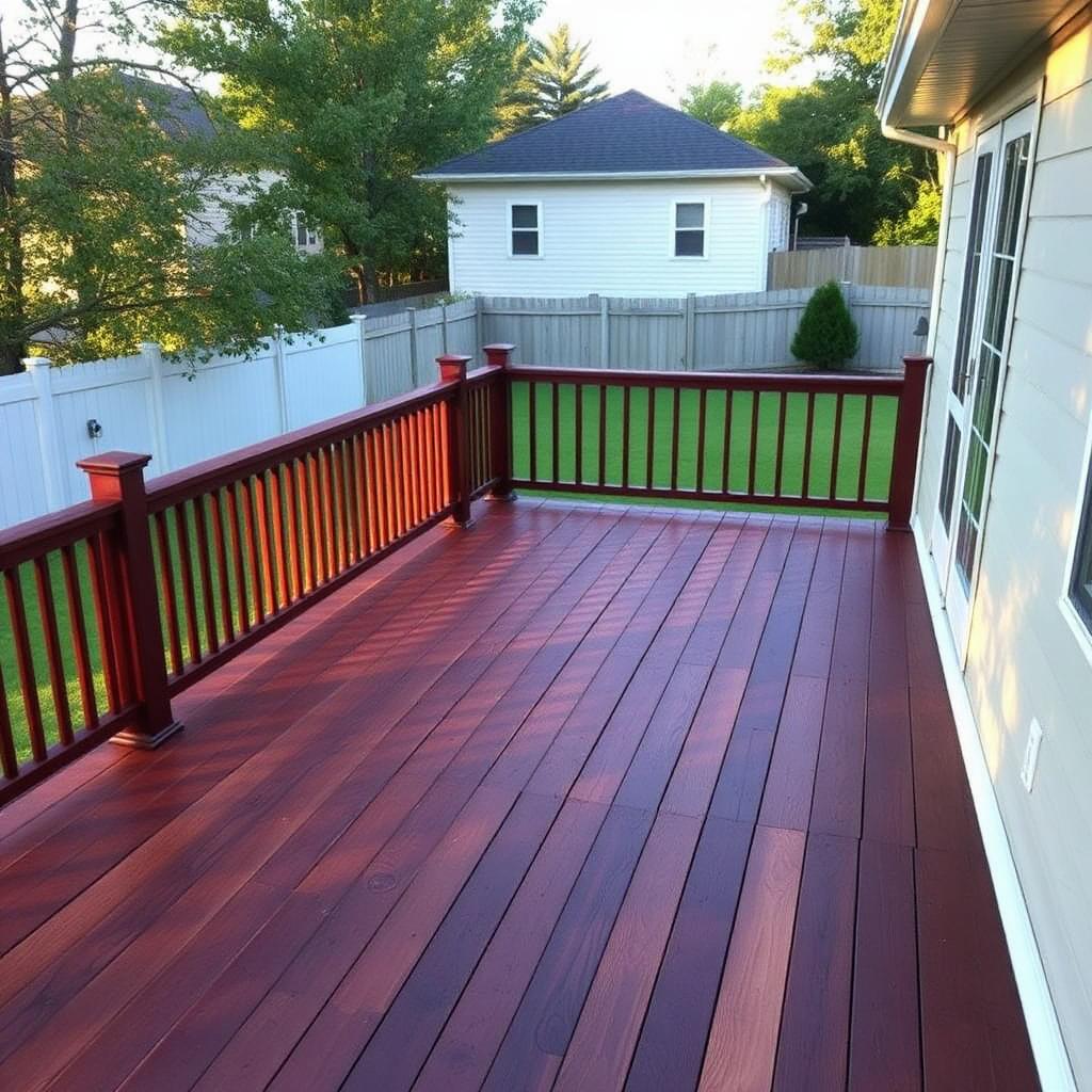 Deck sand & stain
