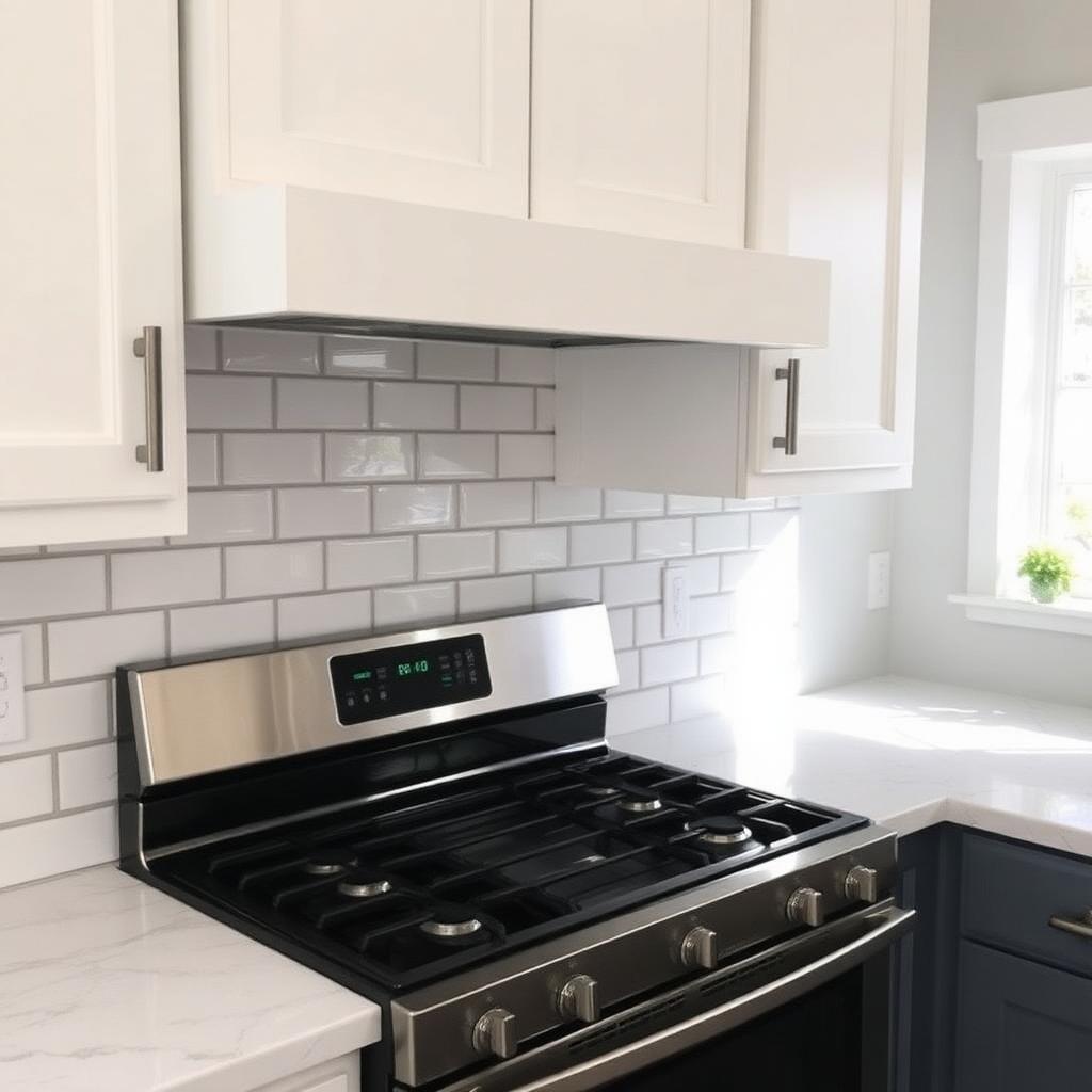 Subway tile backsplash