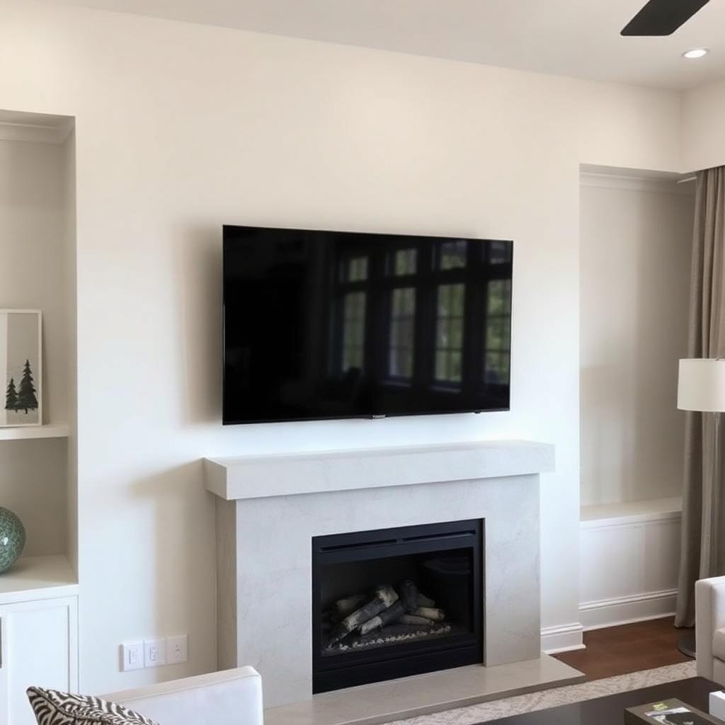 TV mount over fireplace