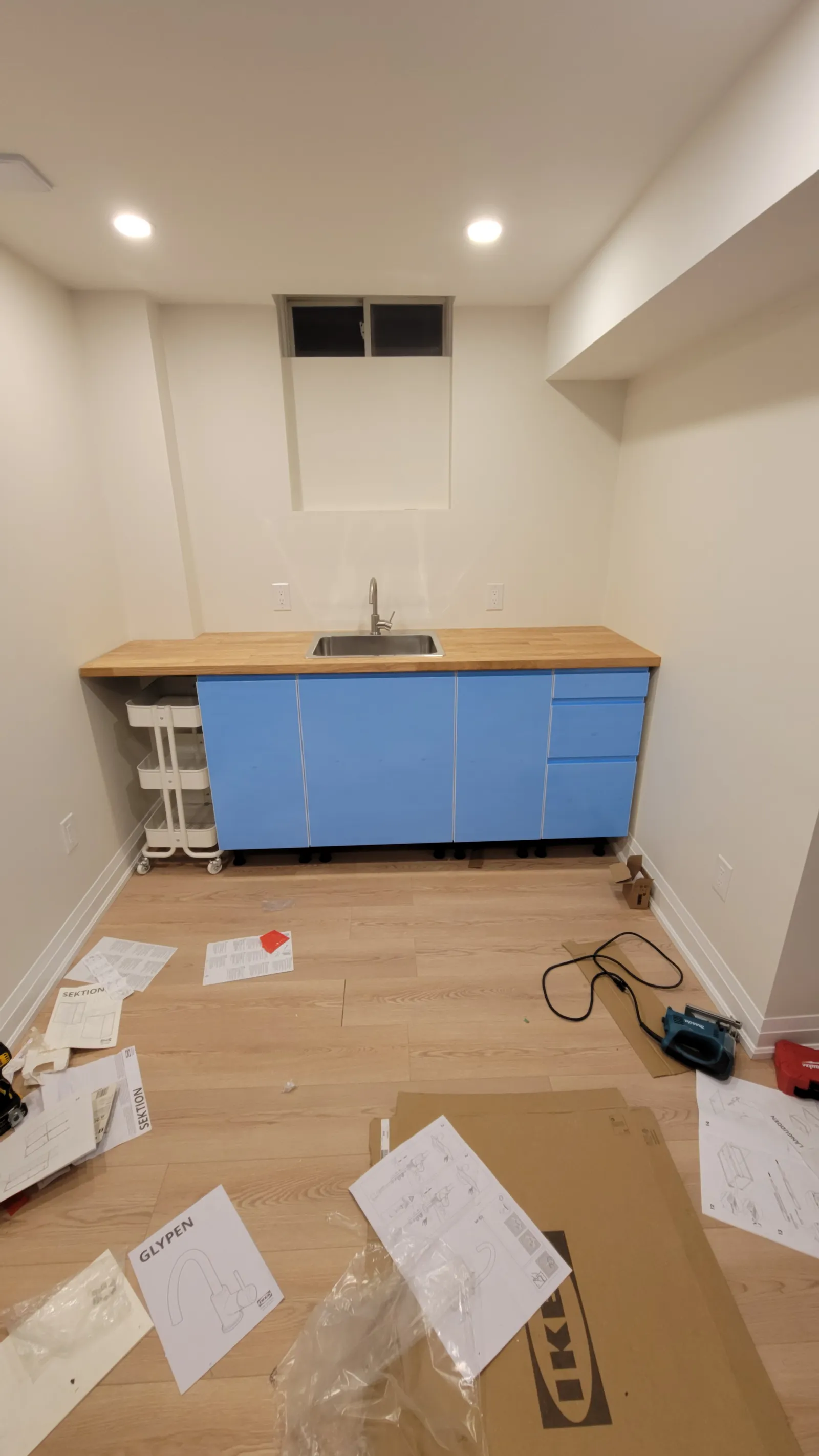 Completed project: an IKEA kitchen cabinet installation in King City