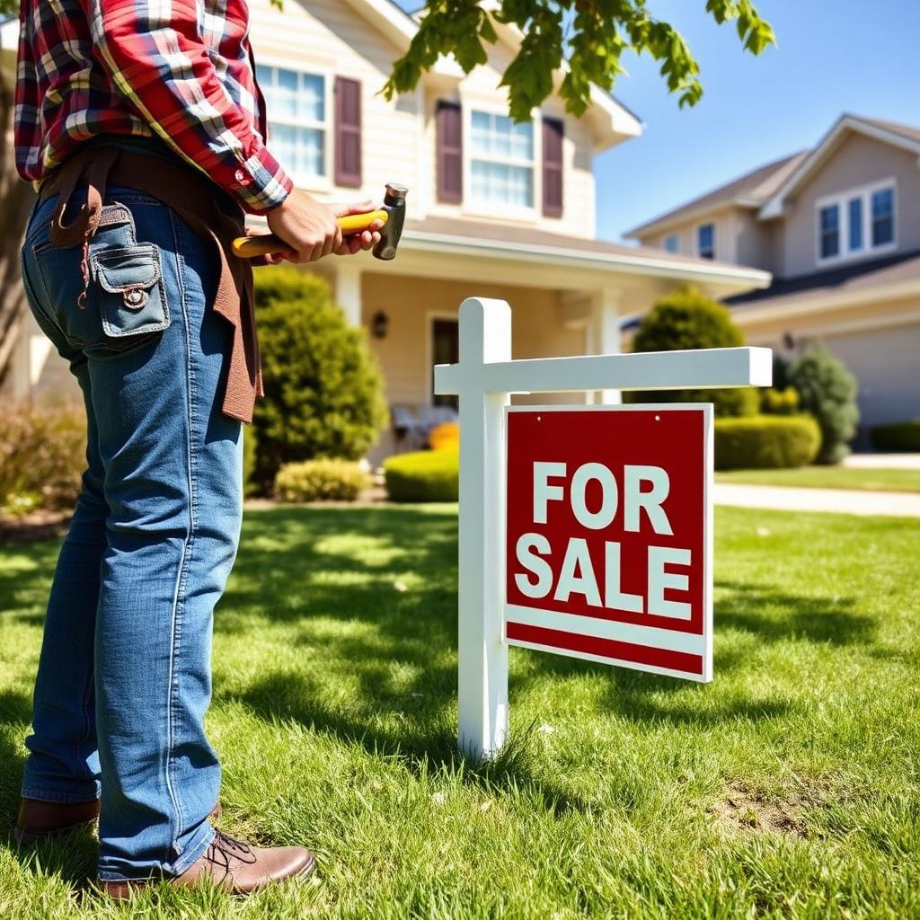 Real estate sign install